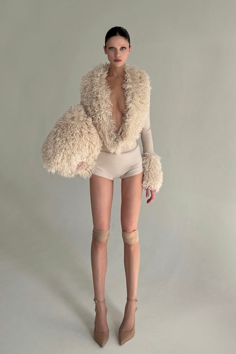 CREAM SUEDE SOLARA SET