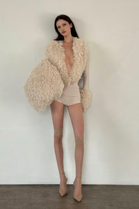 CREAM SUEDE SOLARA SET