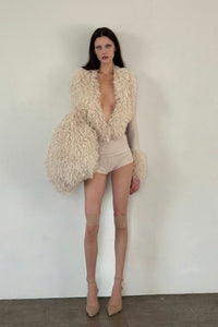 CREAM SUEDE SOLARA SET