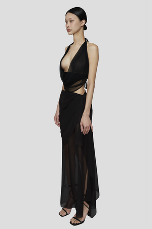 NOIR AERIS WRAP SKIRT